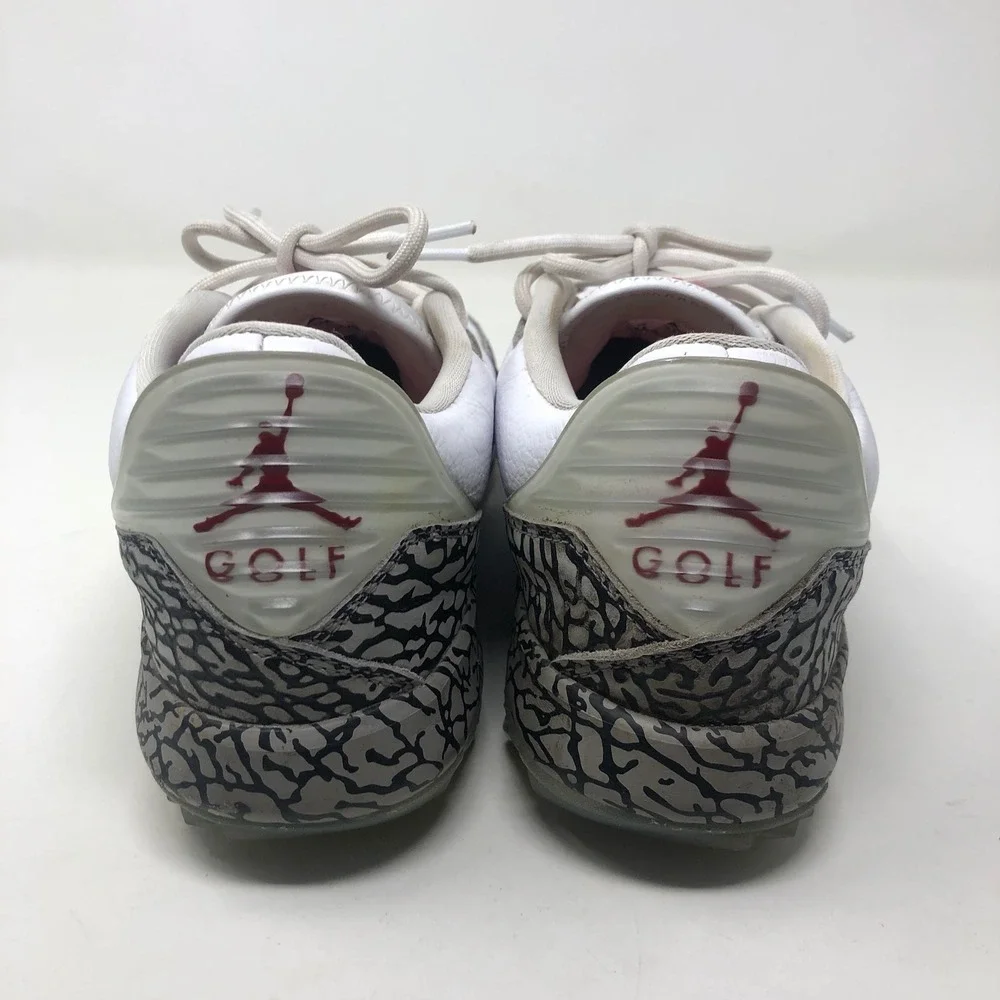 Jordan ADG Golf Shoes Mens‎ 8.5 White Cement AR7995-100 Elephant Print Leather